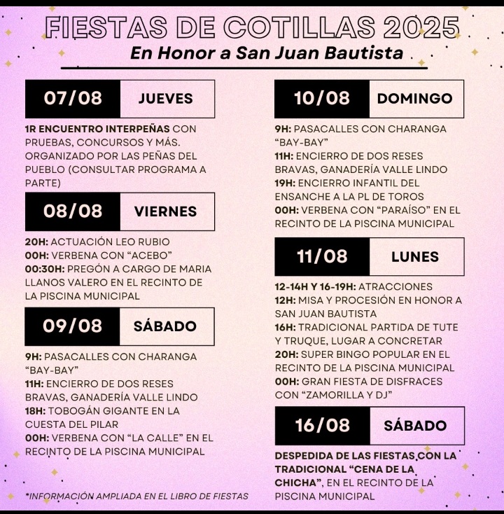 Fiestas patronales 2025 Cotillas